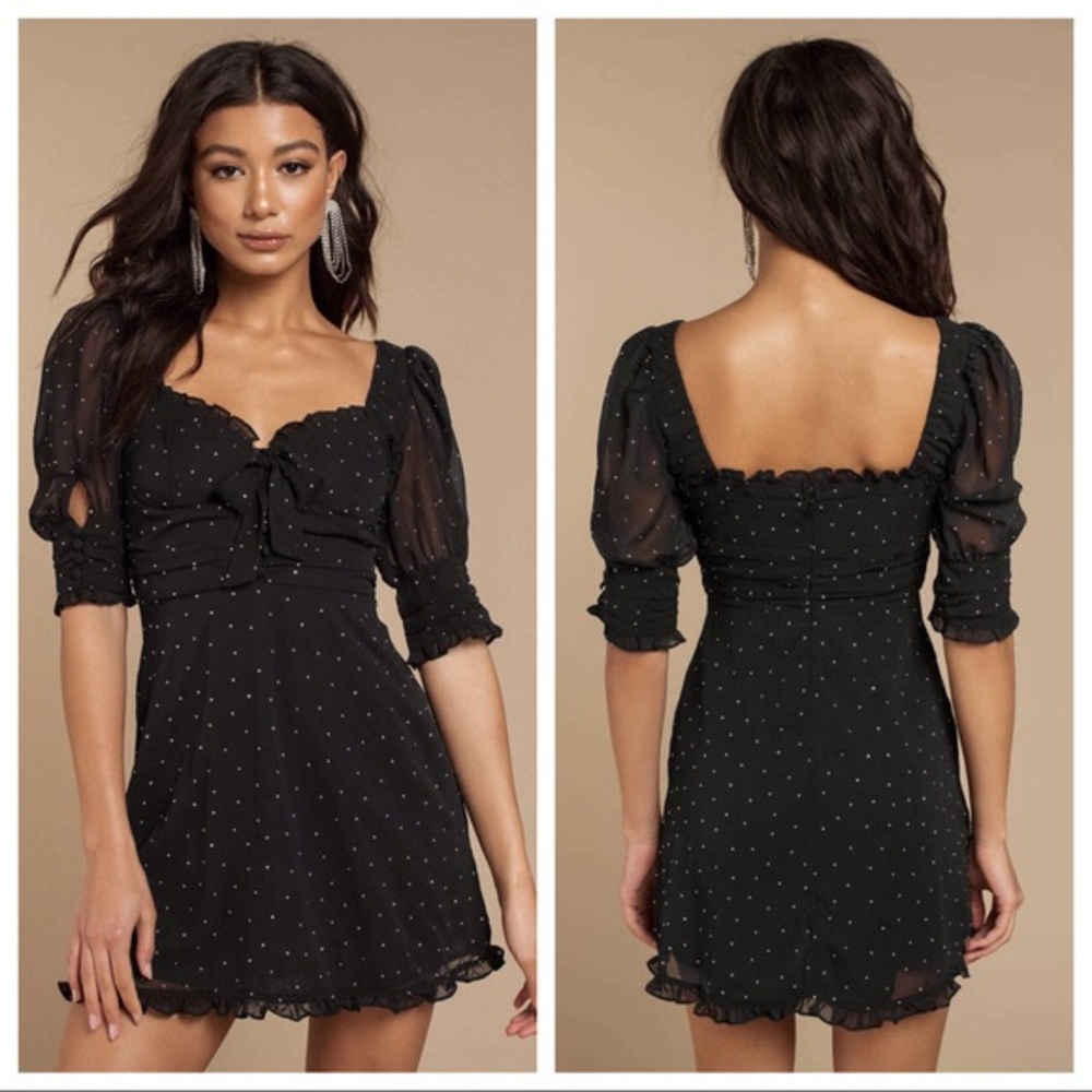 For love & lemons lucky dice studded mini dress S